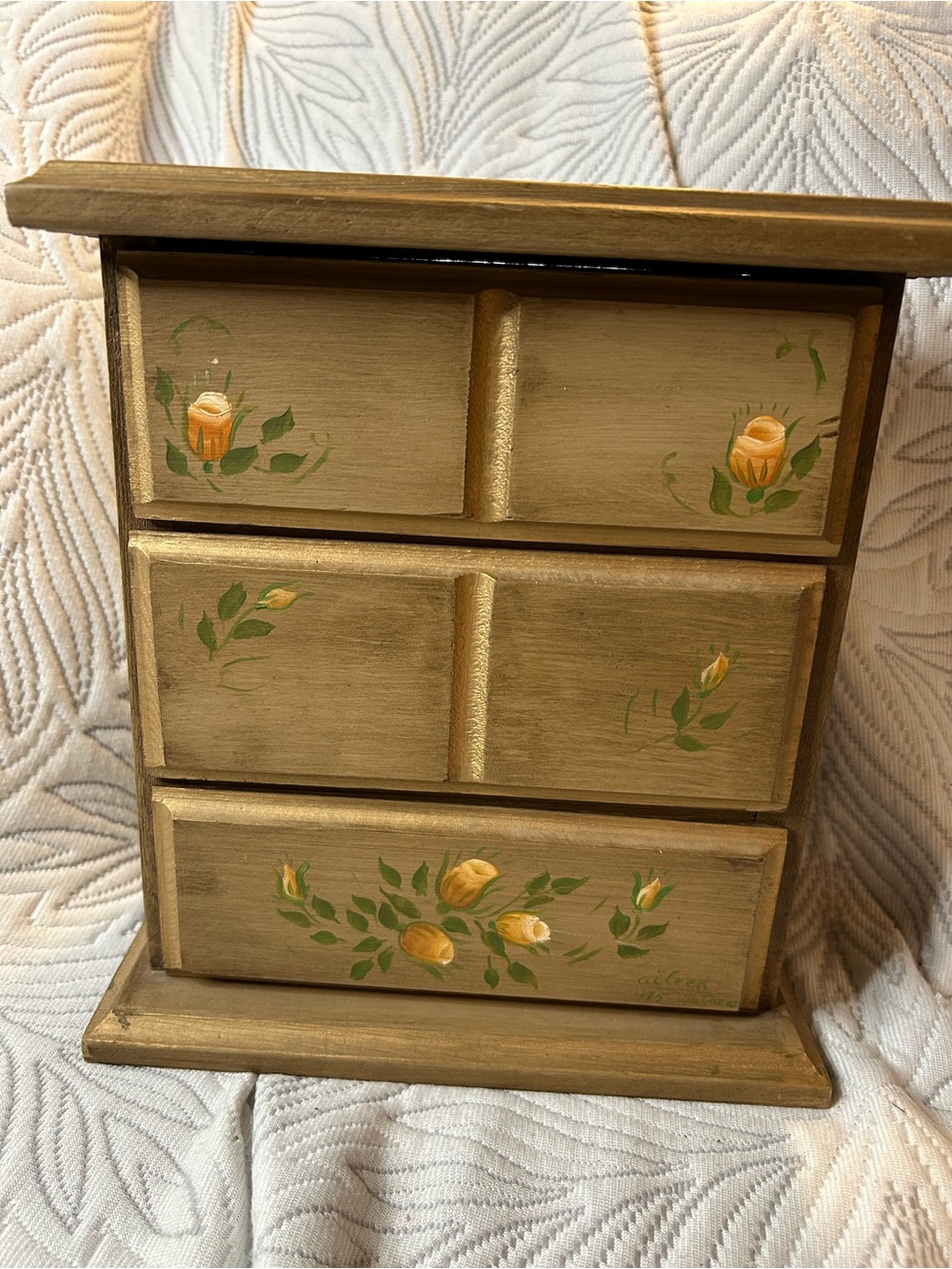 Wood Handpainted Jewelry Box